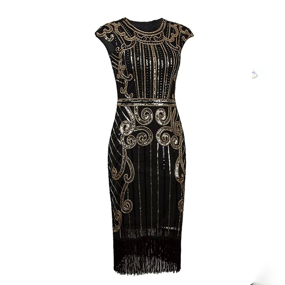 Roaring 20s flapper style sequin dress